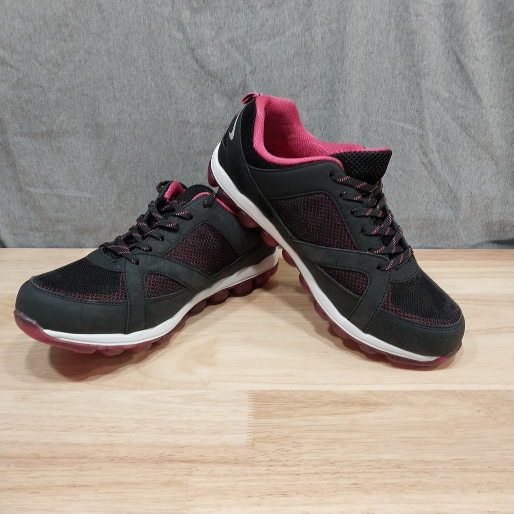 Comfortview Womens Sneakers Sofia Mesh Walking Shoes 12M Black Pink
